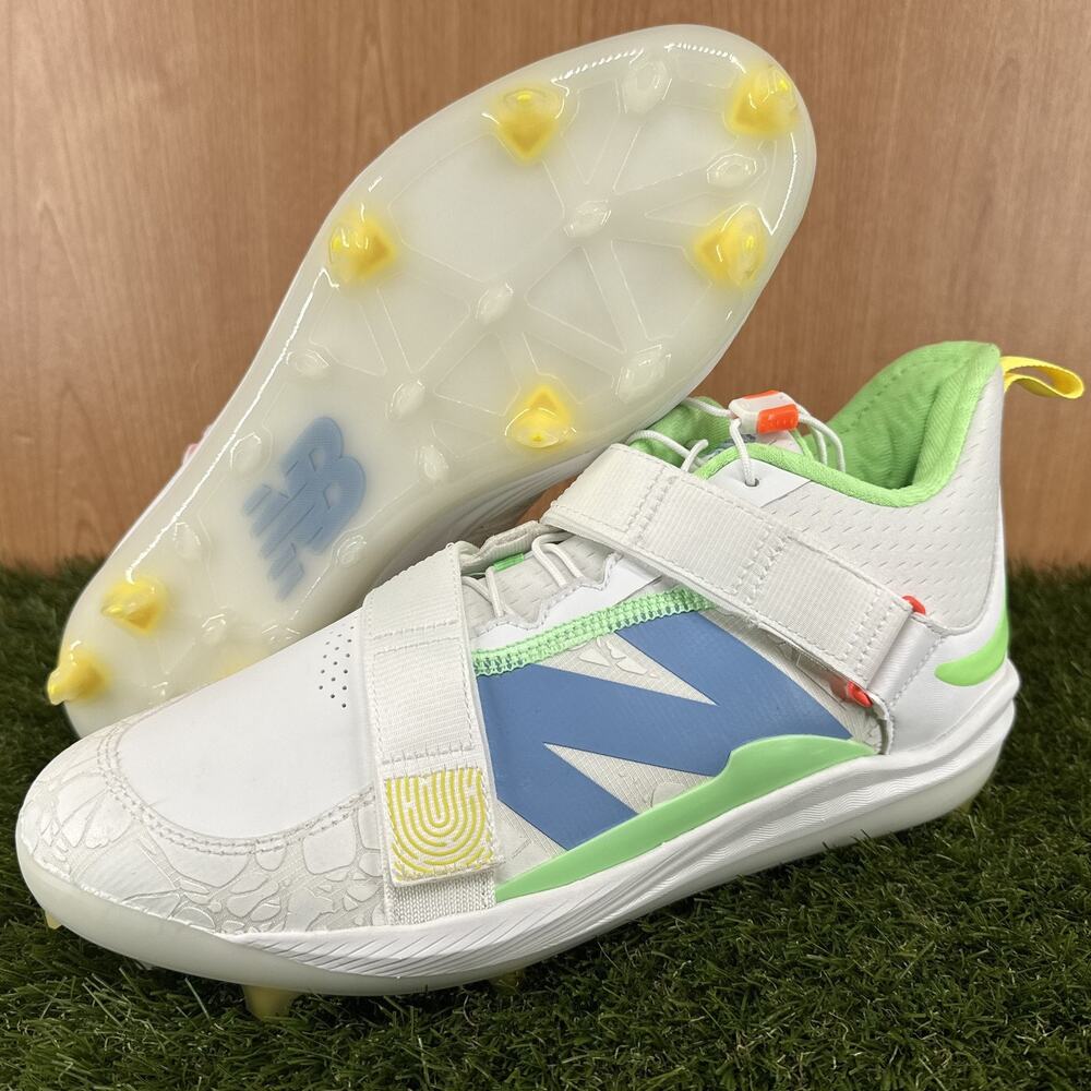 New Balance FuelCell Lindor 2 Comp White Baseball Cleats LLINDTW2 Men's Size 12